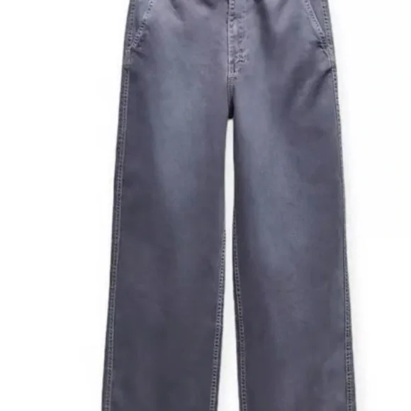 👖Zara Chino Gray Wide Leg Fit Pants - Comfortable and Cozy - Size 4 - Picture 5 of 12